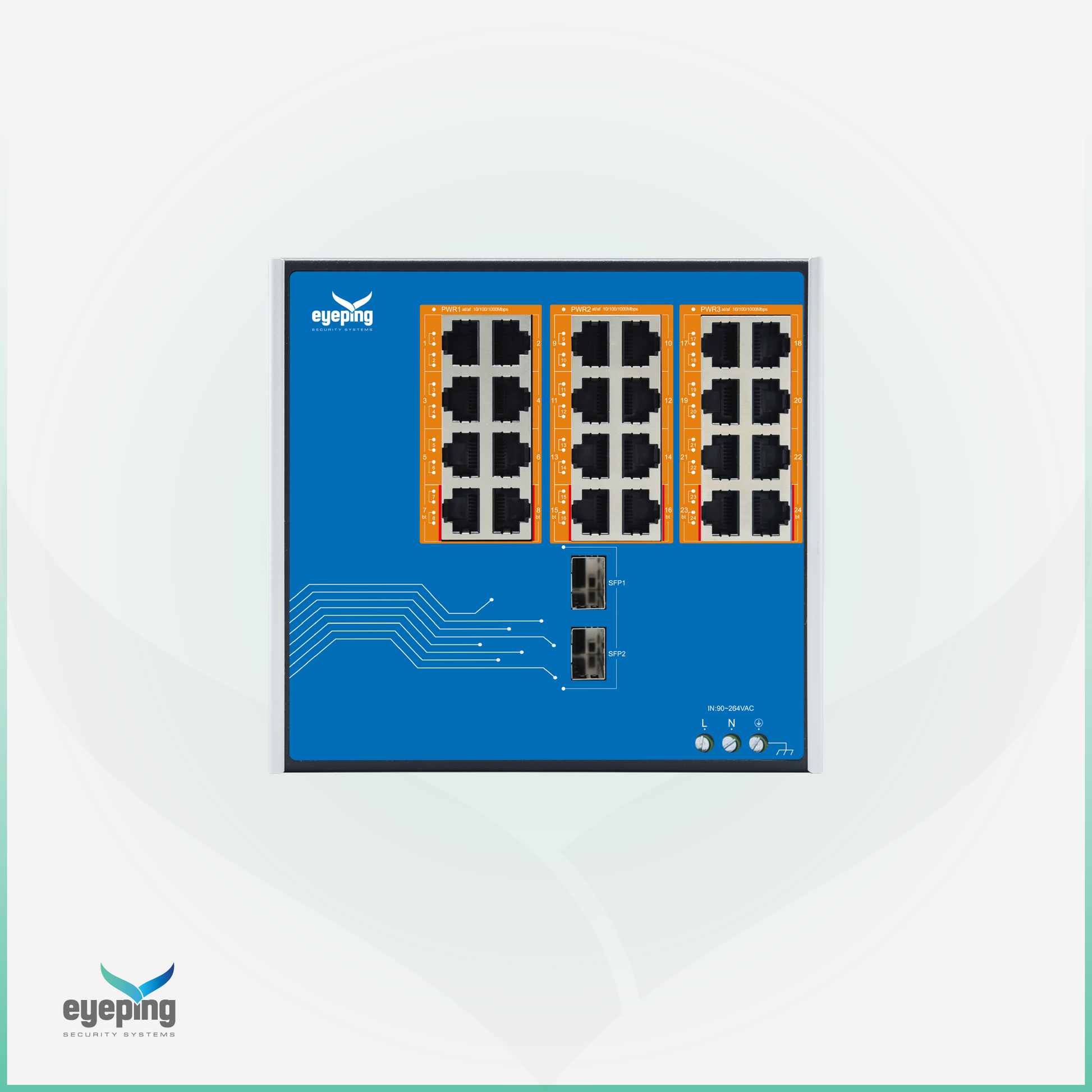 EYEPING GS-S526-24W0 – Industrial 24-Port Full Gigabit Unmanaged PoE Switch