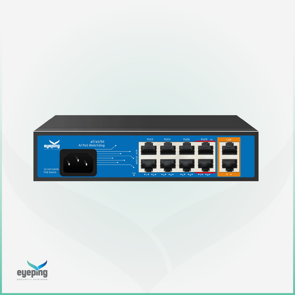 EYEPING GS-S3010-8V0 – AI HYBRID POE SWITCH