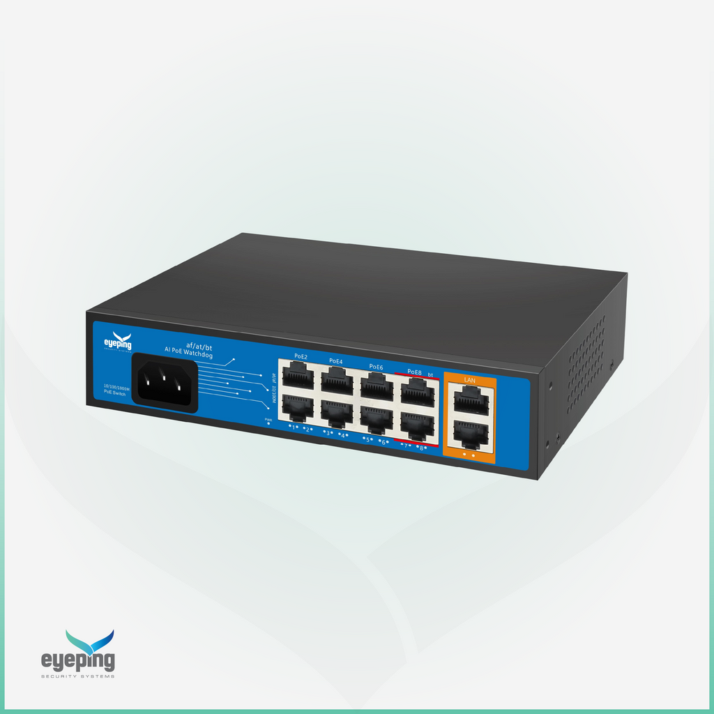 EYEPING GS-S3010-8V0 – AI HYBRID POE SWITCH