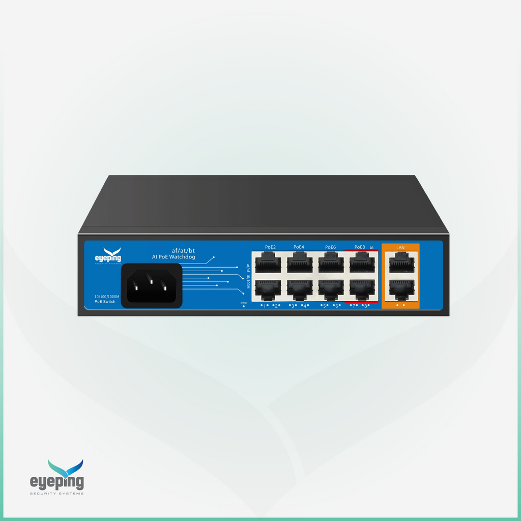 EYEPING GS-S3010-8V0 – AI HYBRID POE SWITCH