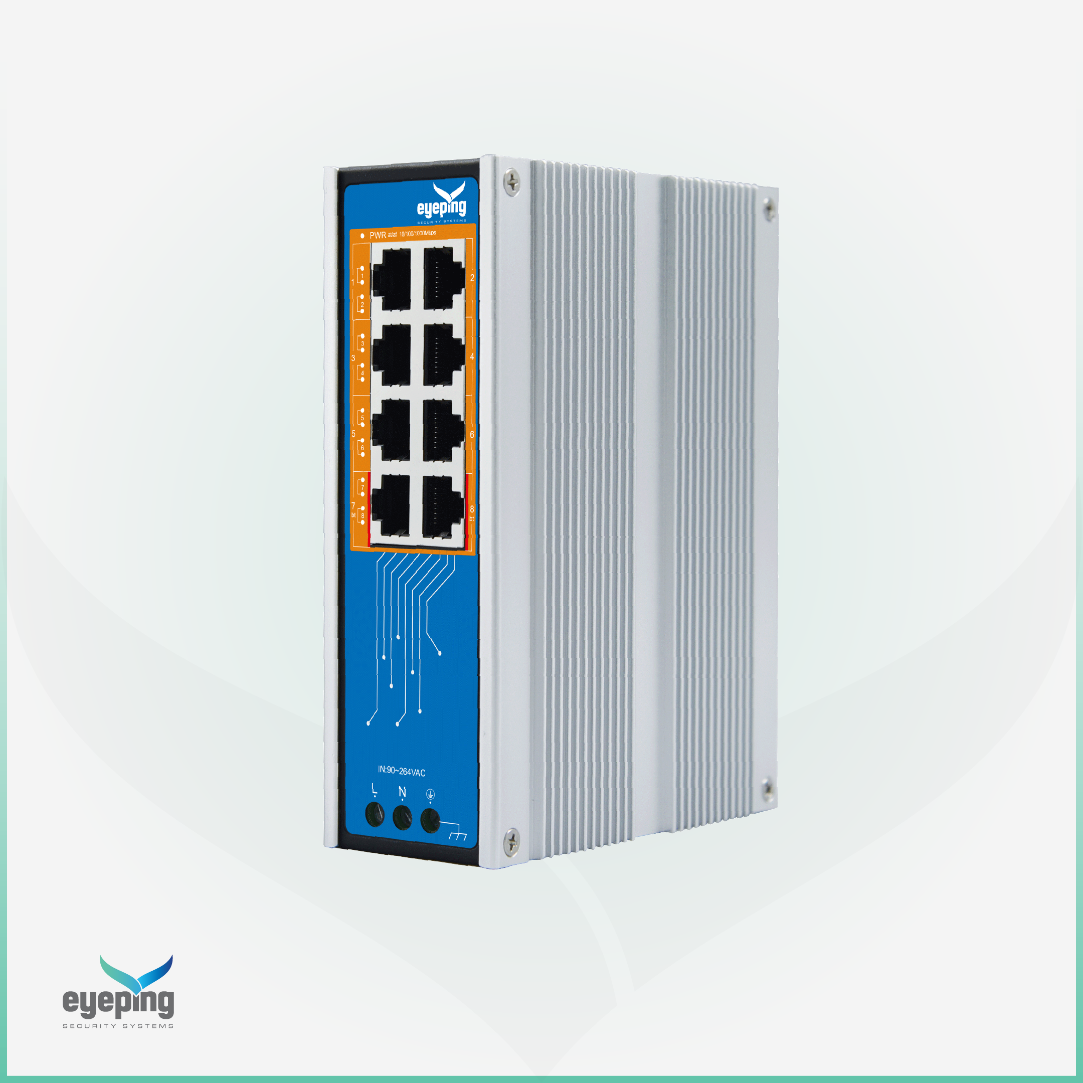 EYEPING GS-S508-8W0 – Industrial 8-Port Full Gigabit Unmanaged PoE Switch